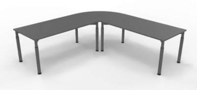 Winkelschreibtisch YE4 240x240 cm  Grafit Gestell Grafit
