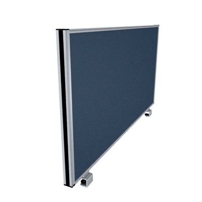 Schreibtischtrennwand pro Akustik 60 cm hoch blau