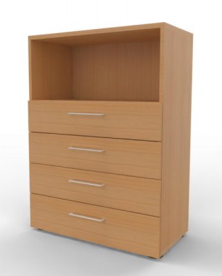 Schubladenregal VH9 3 Ordnerhöhen 80 cm breit Buche