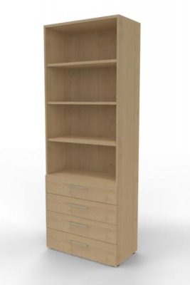 Schuladenregal VH9 80 cm breit 6 Ordnerhöhen Ahorn