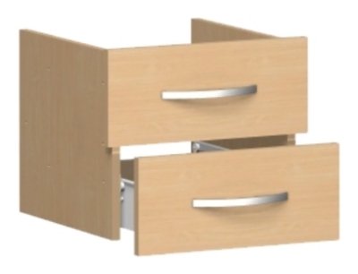 Schubkästen Mega für Regale 400 mm breit Buche