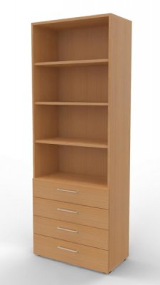 Schuladenregal VH9 80 cm breit 6 Ordnerhöhen Buche