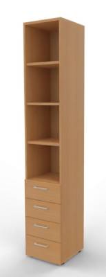 Schubladenschrank VH9 6 Ordnerhöhen Buche