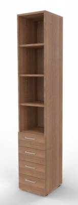 Schubladenschrank VH9 6 Ordnerhöhen Nussbaum