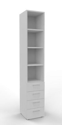 Schubladenschrank VH9 6 Ordnerhöhen Weiß