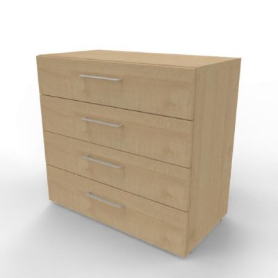 Schubfachschrank VH9S4 2 Ordnerhöhen 80 cm breit Ahorn