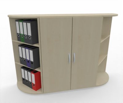 Sideboard 160 cm breit SB2 3 Ordnerhöhen Ahorn