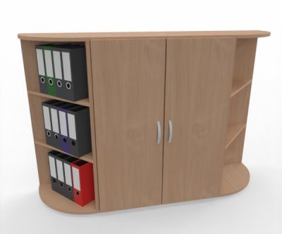 Sideboard 160 cm breit SB2 3 Ordnerhöhen Buche