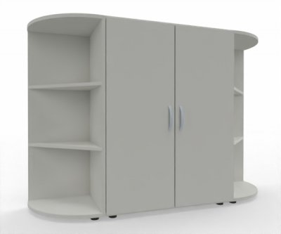 Sideboard 160 cm breit SB2 3 Ordnerhöhen Weiß