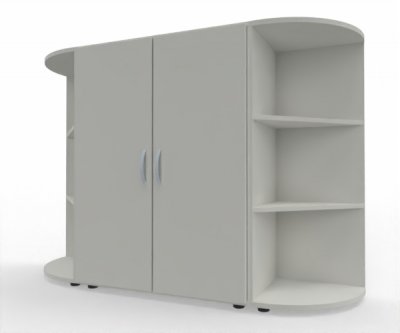 Sideboard 160 cm breit SB2 3 Ordnerhöhen Weiß