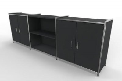 Sideboard A5 Artline 2 Ordnerhöhen Anthrazit