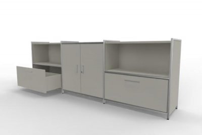 Sideboard A6 Artline 2 Ordnerhöhen Weiß