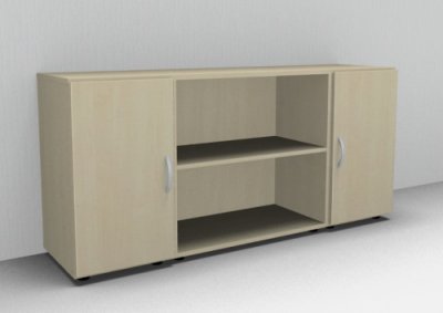 Sideboard Mega 3teilig 2 Ordnerhöhen Ahorn