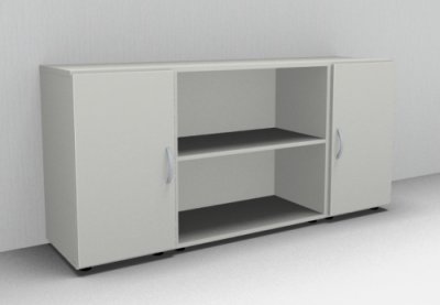 Sideboard Mega 3teilig 2 Ordnerhöhen Weiss