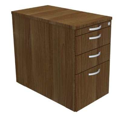 Standcontainer Mega mit Hängeregistratur Nussbaum