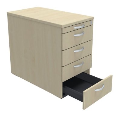Standcontainer Mega mit Schubladen Ahorn