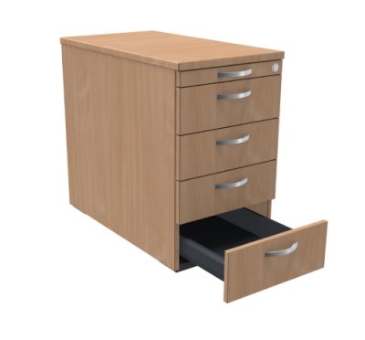 Standcontainer TEN mit Schubladen buche
