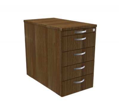 Standcontainer TEN mit Schubladen nussbaum