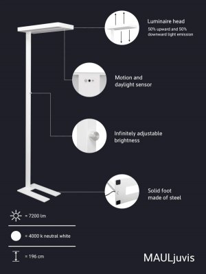 LED-Standleuchte MAULjuvis sensor dimmbar - weiß