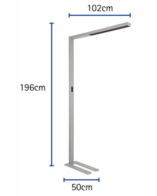 LED-Standleuchte MAULsirius colour vario sensor - silber Zeichnung