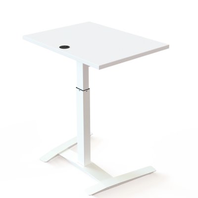 Steh-Sitz-Tisch Beistelltisch 80x60 cm Tisch CSW Weiß