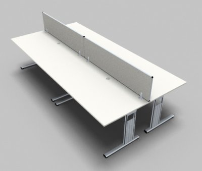 Teamarbeitsplatz TG2 Teamschreibtisch Weiss
