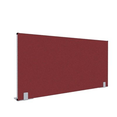 Trennwand eco 60 cm hoch mit Standfuß rot Rückansicht
