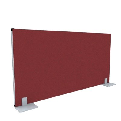 Trennwand eco 60 cm hoch mit Standfuß rot