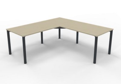 Winkelschreibtisch GAV1 200x200 cm anthrazit Ahorn