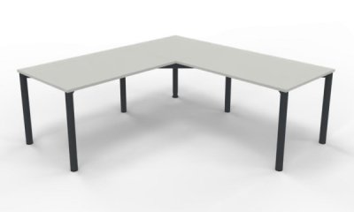 Winkelschreibtisch GAV1 200x200 cm anthrazit Weiss