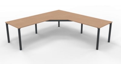 Winkelschreibtisch GAV2 242,5x242,5 cm anthrazit Buche