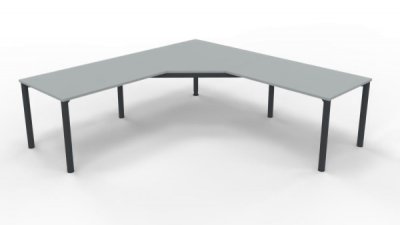 Winkelschreibtisch GAV2 242,5x242,5 cm anthrazit Lichtgrau