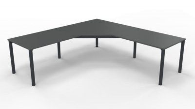 Winkelschreibtisch GAV2 242,5x242,5 cm anthrazit Onyxgrau