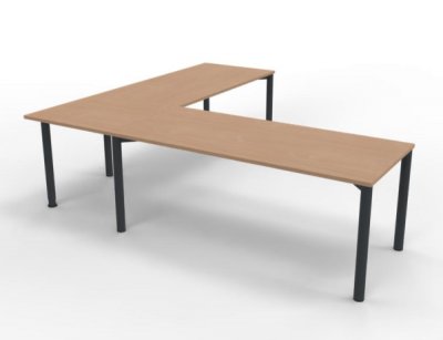 Winkelschreibtisch GAV2 242,5x242,5 cm anthrazit Buche