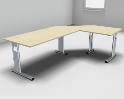 Winkelschreibtisch GR2 240x160cm Ahorn