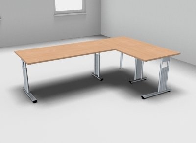 Winkelschreibtisch GS6 240x160 cm Buche