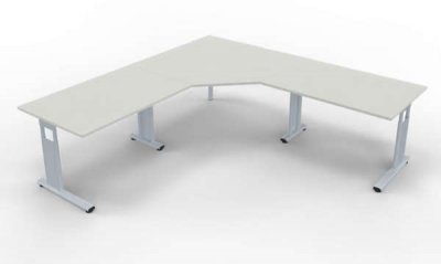 Winkelschreibtisch 242x242 cm GT7 Weiss