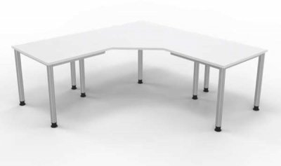 Winkelschreibtisch HE1 200x200 cm Weiss