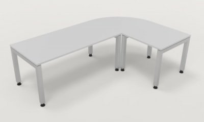 Winkelschreibtisch Schreibtischkombination J2 Lichtgrau
