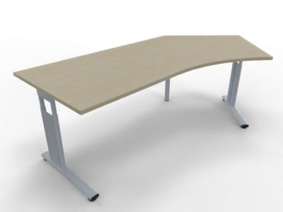 Winkelschreibtisch Mega 135° rechts Ahorn