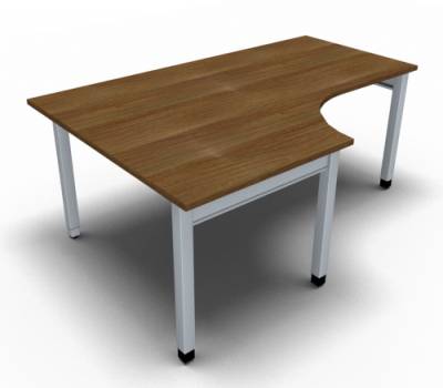 Winkelschreibtisch ONE 180 cm links Nussbaum