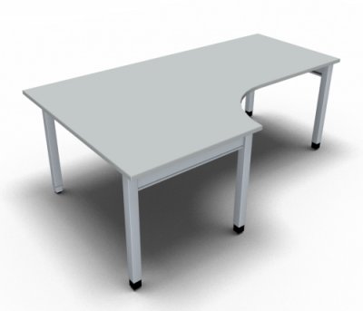 Winkelschreibtisch ONE 200 cm links Lichtgrau