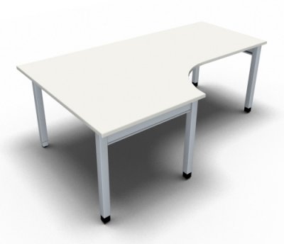 Winkelschreibtisch ONE 200 cm links weiss