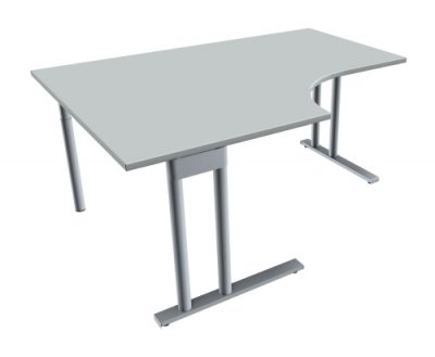Winkelschreibtisch TEN 160 cm, links lichtgrau