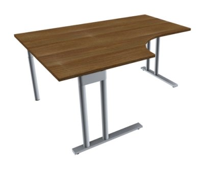 Winkelschreibtisch TEN 160 cm, links nussbaum