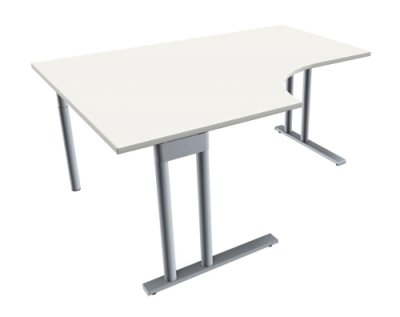 Winkelschreibtisch TEN 160 cm, links weiß