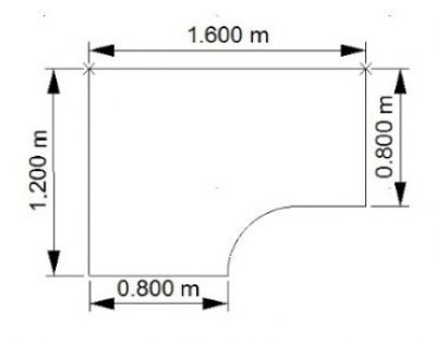 Winkelschreibtisch TEN 160 cm, links buche