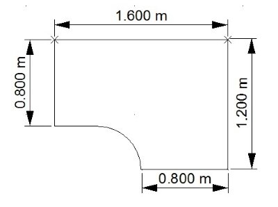 Winkelschreibtisch TEN 160 cm, rechts nussbaum
