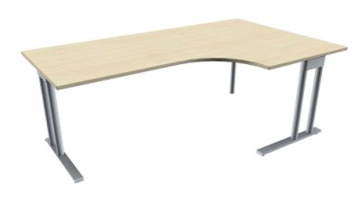 Winkelschreibtisch TEN 200 cm, rechts ahorn