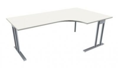 Winkelschreibtisch TEN 200 cm, rechts Weiss